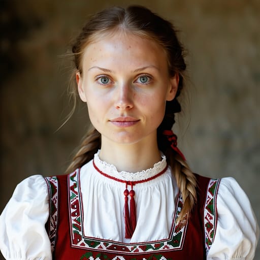 Latvians, rendered by Stable Diffusion 3.5 Large from the shared prompt, AI-generated adult subject