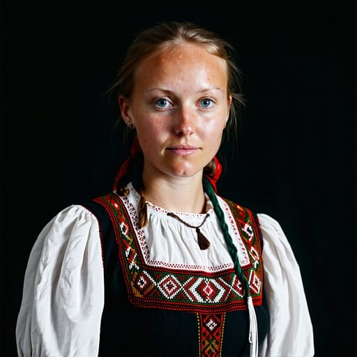Latvians, rendered by Stable Diffusion 3.5 Large from the shared prompt, AI-generated adult subject