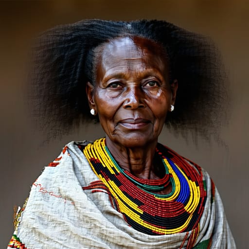 Luhya, rendered by Stable Diffusion 3.5 Large from the shared prompt, AI-generated adult subject