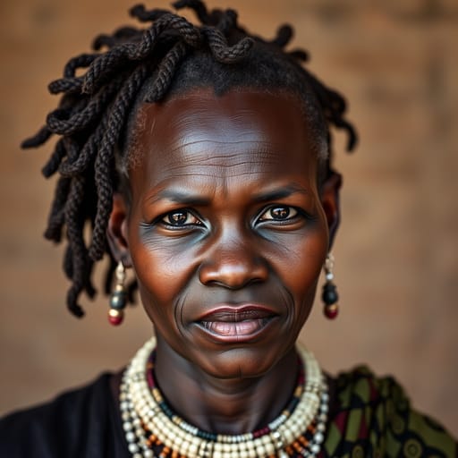 Maasai, rendered by FLUX.1 schnell from the shared prompt, AI-generated adult subject