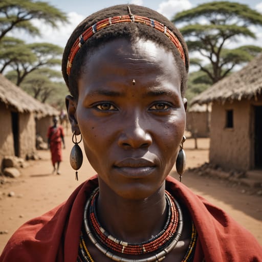 Maasai, rendered by Stable Image Core from the shared prompt, AI-generated adult subject