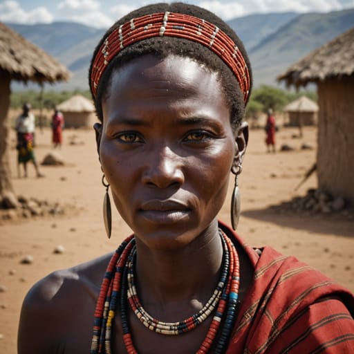 Maasai, rendered by Stable Image Core from the shared prompt, AI-generated adult subject