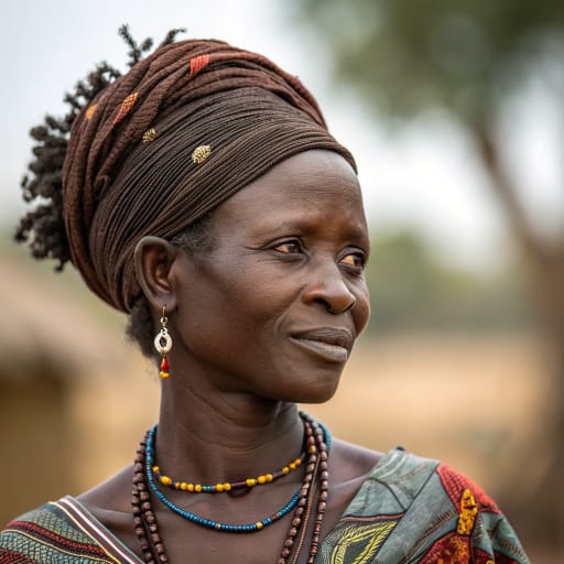 Mandinka, rendered by Recraft V3 from the shared prompt, AI-generated adult subject