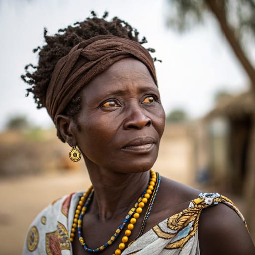 Mandinka, rendered by Recraft V3 from the shared prompt, AI-generated adult subject