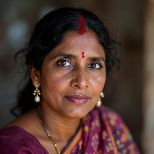 Marathi, rendered by FLUX 1.1 Pro from the shared prompt, AI-generated adult subject