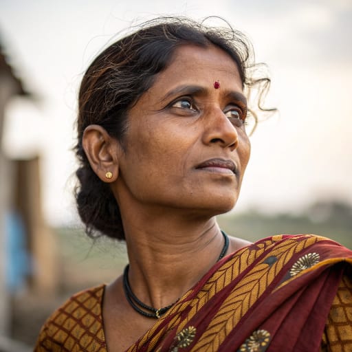 Marathi, rendered by Recraft V3 from the shared prompt, AI-generated adult subject