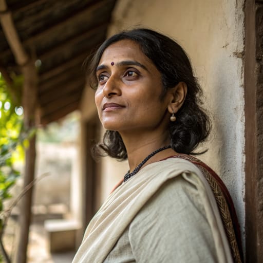 Marathi, rendered by Recraft V3 from the shared prompt, AI-generated adult subject