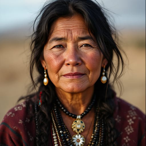 Navajo, rendered by FLUX 1.1 Pro from the shared prompt, AI-generated adult subject