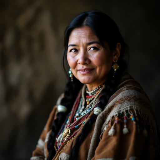 Navajo, rendered by FLUX 1.1 Pro from the shared prompt, AI-generated adult subject