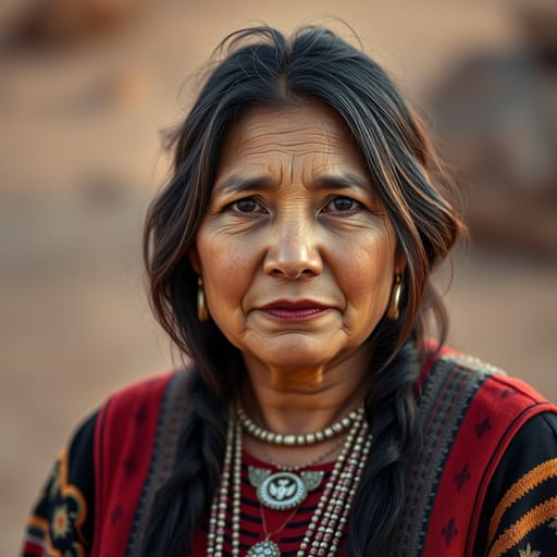 Navajo, rendered by FLUX.1 schnell from the shared prompt, AI-generated adult subject