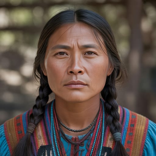 Navajo, rendered by Ideogram 3.0 Turbo from the shared prompt, AI-generated adult subject