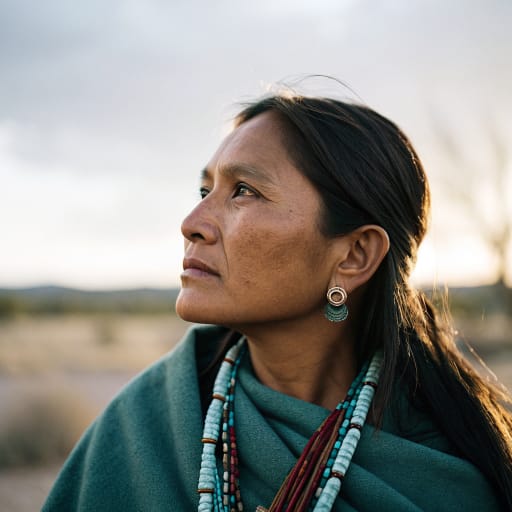 Navajo, rendered by Recraft V3 from the shared prompt, AI-generated adult subject