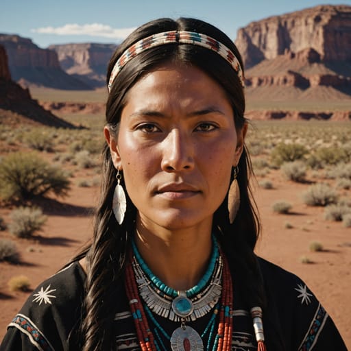 Navajo, rendered by Stable Image Core from the shared prompt, AI-generated adult subject