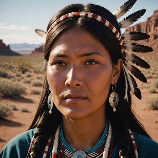 Navajo, rendered by Stable Image Core from the shared prompt, AI-generated adult subject