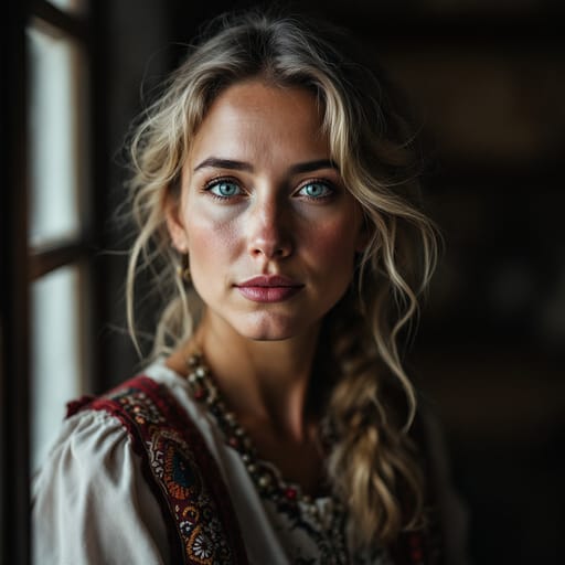 Norwegians, rendered by FLUX 1.1 Pro from the shared prompt, AI-generated adult subject