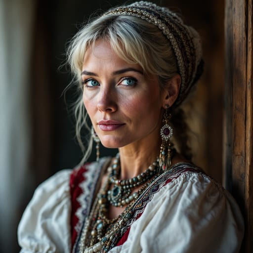 Norwegians, rendered by FLUX 1.1 Pro from the shared prompt, AI-generated adult subject