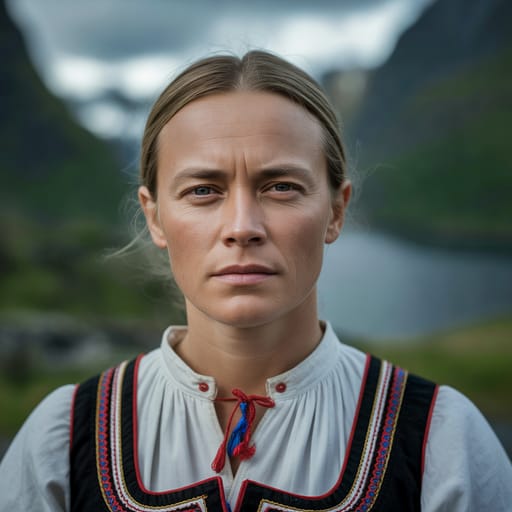 Norwegians, rendered by Ideogram 3.0 Turbo from the shared prompt, AI-generated adult subject
