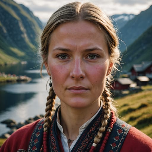 Norwegians, rendered by Stable Image Core from the shared prompt, AI-generated adult subject
