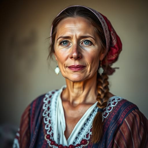 Occitans, rendered by FLUX.1 schnell from the shared prompt, AI-generated adult subject