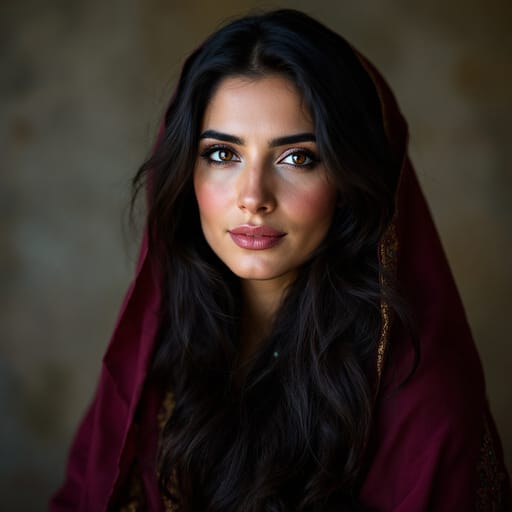 Persians, rendered by FLUX 1.1 Pro from the shared prompt, AI-generated adult subject