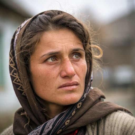 Romanians, rendered by Recraft V3 from the shared prompt, AI-generated adult subject