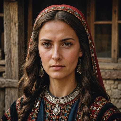 Romanians, rendered by Stable Image Core from the shared prompt, AI-generated adult subject