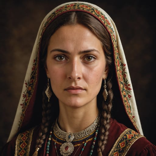 Romanians, rendered by Stable Image Core from the shared prompt, AI-generated adult subject