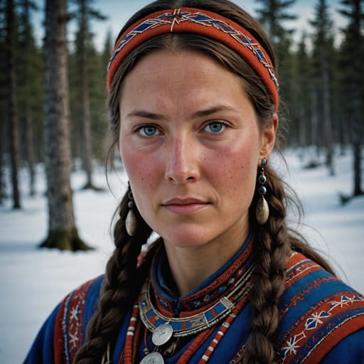 Sámi, rendered by Stable Image Core from the shared prompt, AI-generated adult subject