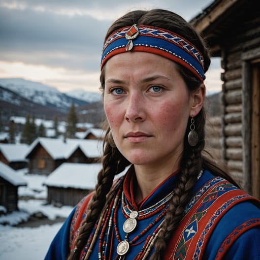 Sámi, rendered by Stable Image Core from the shared prompt, AI-generated adult subject
