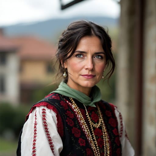 Serbs, rendered by FLUX 1.1 Pro from the shared prompt, AI-generated adult subject