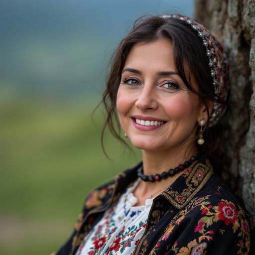 Serbs, rendered by FLUX 1.1 Pro from the shared prompt, AI-generated adult subject