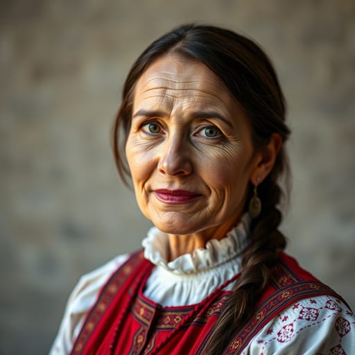 Serbs, rendered by FLUX.1 schnell from the shared prompt, AI-generated adult subject