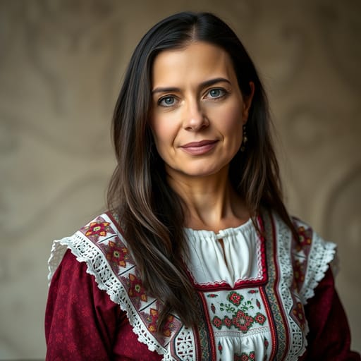 Serbs, rendered by FLUX.1 schnell from the shared prompt, AI-generated adult subject