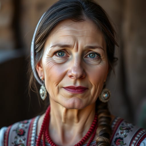 Serbs, rendered by FLUX.1 schnell from the shared prompt, AI-generated adult subject