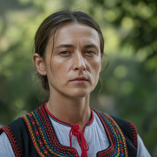 Serbs, rendered by Ideogram 3.0 Turbo from the shared prompt, AI-generated adult subject