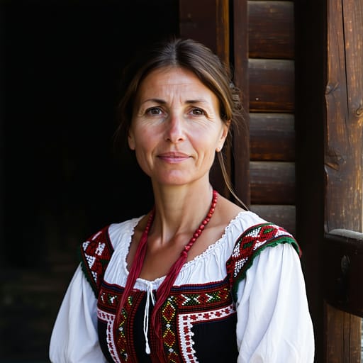 Serbs, rendered by Stable Diffusion 3.5 Large from the shared prompt, AI-generated adult subject