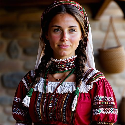 Serbs, rendered by Stable Diffusion 3.5 Large from the shared prompt, AI-generated adult subject