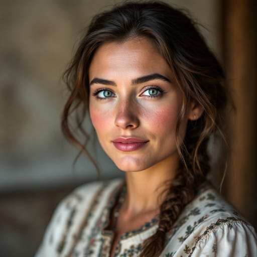 Slovenes, rendered by FLUX 1.1 Pro from the shared prompt, AI-generated adult subject