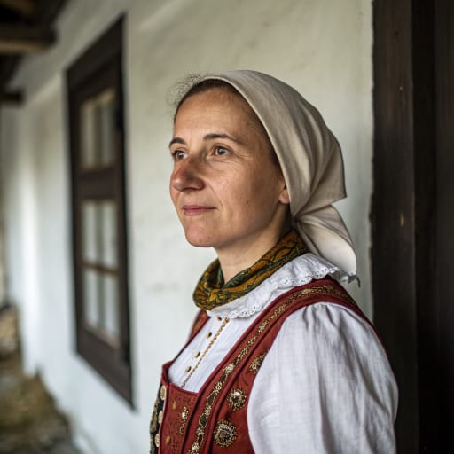 Slovenes, rendered by Recraft V3 from the shared prompt, AI-generated adult subject