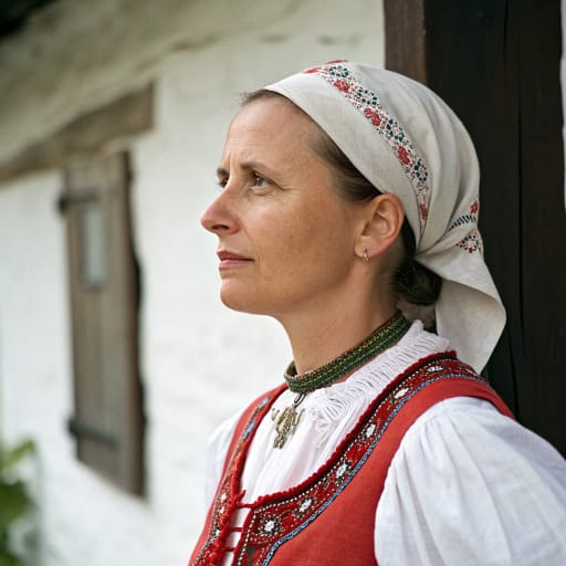Slovenes, rendered by Recraft V3 from the shared prompt, AI-generated adult subject