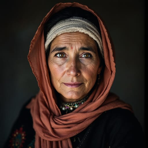 Tajiks, rendered by FLUX 1.1 Pro from the shared prompt, AI-generated adult subject