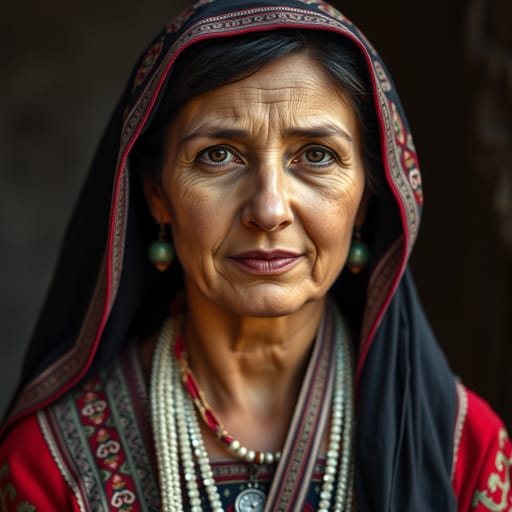 Tajiks, rendered by FLUX.1 schnell from the shared prompt, AI-generated adult subject