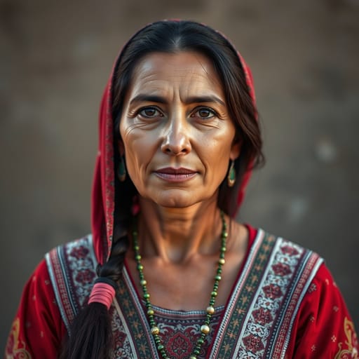 Tajiks, rendered by FLUX.1 schnell from the shared prompt, AI-generated adult subject