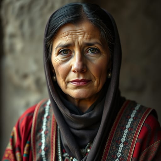 Tajiks, rendered by FLUX.1 schnell from the shared prompt, AI-generated adult subject