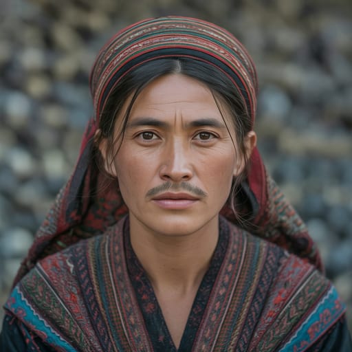 Tajiks, rendered by Ideogram 3.0 Turbo from the shared prompt, AI-generated adult subject