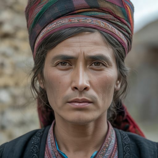 Tajiks, rendered by Ideogram 3.0 Turbo from the shared prompt, AI-generated adult subject
