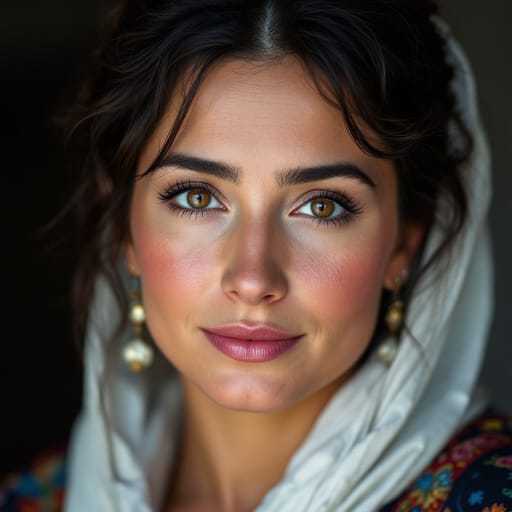 Tatars, rendered by FLUX 1.1 Pro from the shared prompt, AI-generated adult subject