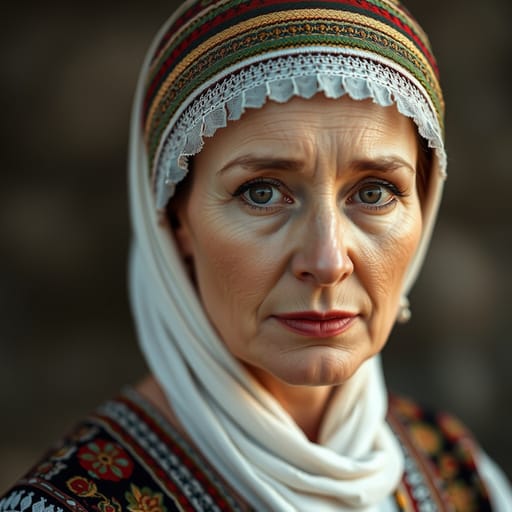 Tatars, rendered by FLUX.1 schnell from the shared prompt, AI-generated adult subject