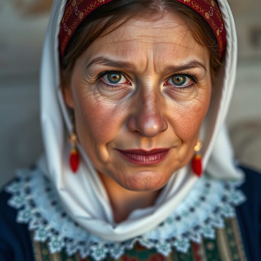 Tatars, rendered by FLUX.1 schnell from the shared prompt, AI-generated adult subject