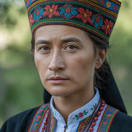 Tatars, rendered by Ideogram 3.0 Turbo from the shared prompt, AI-generated adult subject